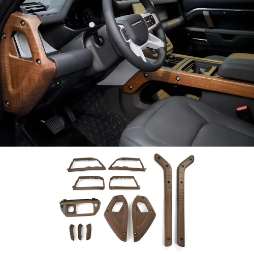 Land Rover Defender interior modification New Defender modification accessories Peachwood material