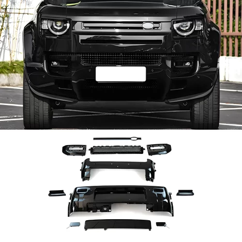 Land Rover Defender Front and rear bars surrounding 007 Bright Black Kit New Land Rover Defender modified accessories