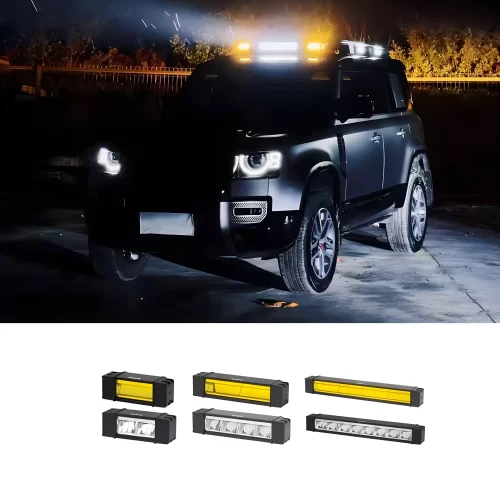 Land Rover Defender PIAA spotlights roof lights searchlight modification